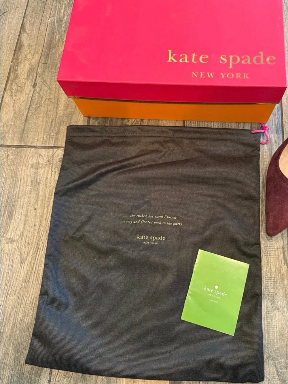 kate spade Burgundy Suede Pointed-Toe Stiletto Pumps